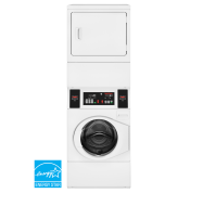 Speed Queen 27 in. Commercial Stacked Washer/Electric Dryer, Prep for Card STENYASP178TW01