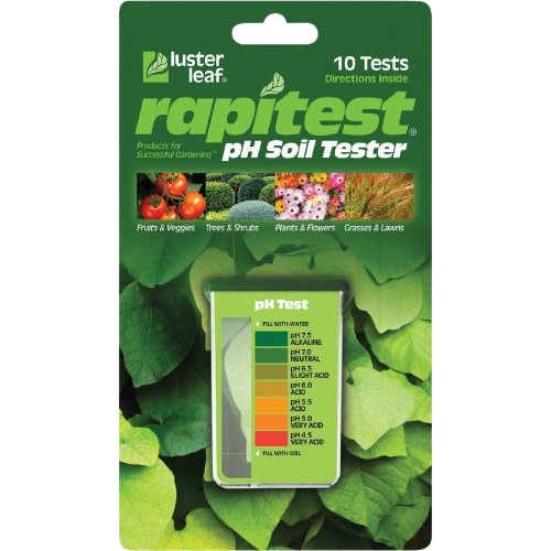 Green plastic pH soil tester with color comparator for gardening in lawn and outdoor living collections under $50