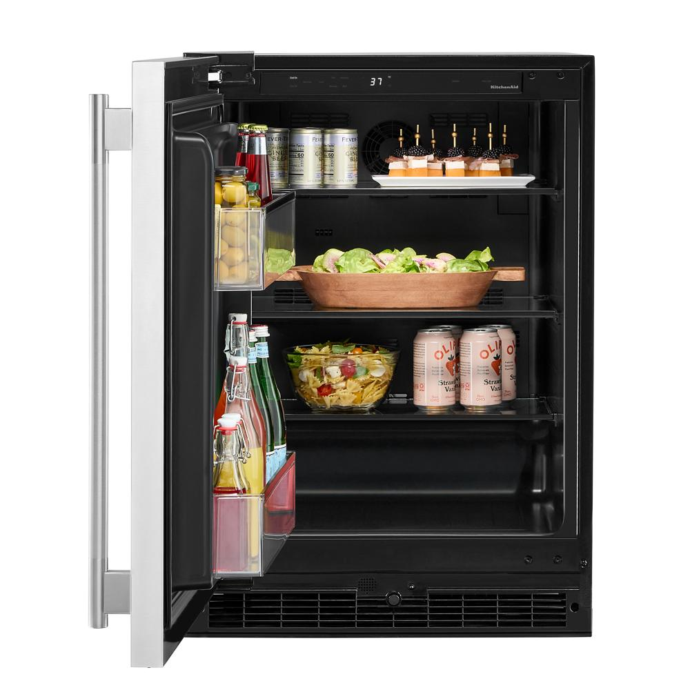 5.0 Cu. Ft. 24-Inch Undercounter Refrigerator with Left Door Swing in Stainless Steel