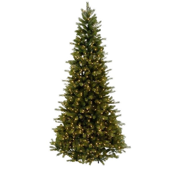 5-foot tall clear incandescent Christmas tree with dense tips and warm white lights for holiday décor.