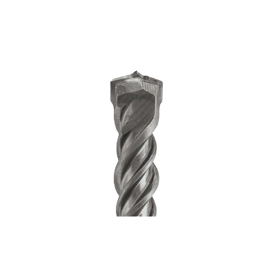 Carbide-tipped rotary hammer bit with spiral flutes for efficient drilling in power tool accessories and home improvement collections