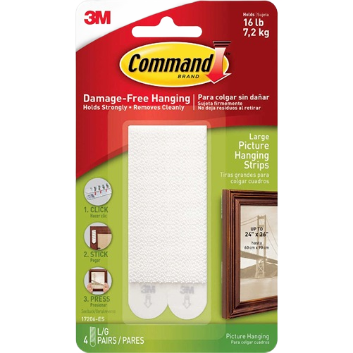 3M Command large white interlocking picture strips for damage-free hanging in wall decor and hardware collections under $50