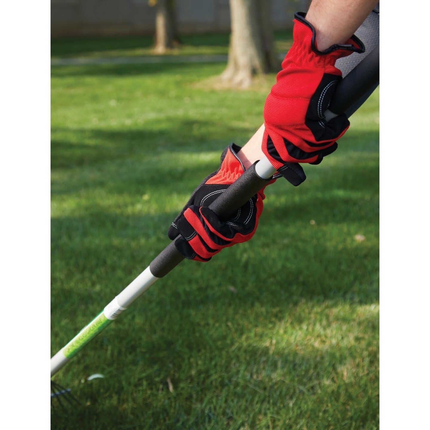 Men’s large red and black polyester spandex gloves for outdoor work and gardening in Hardware and Safety collections under $50