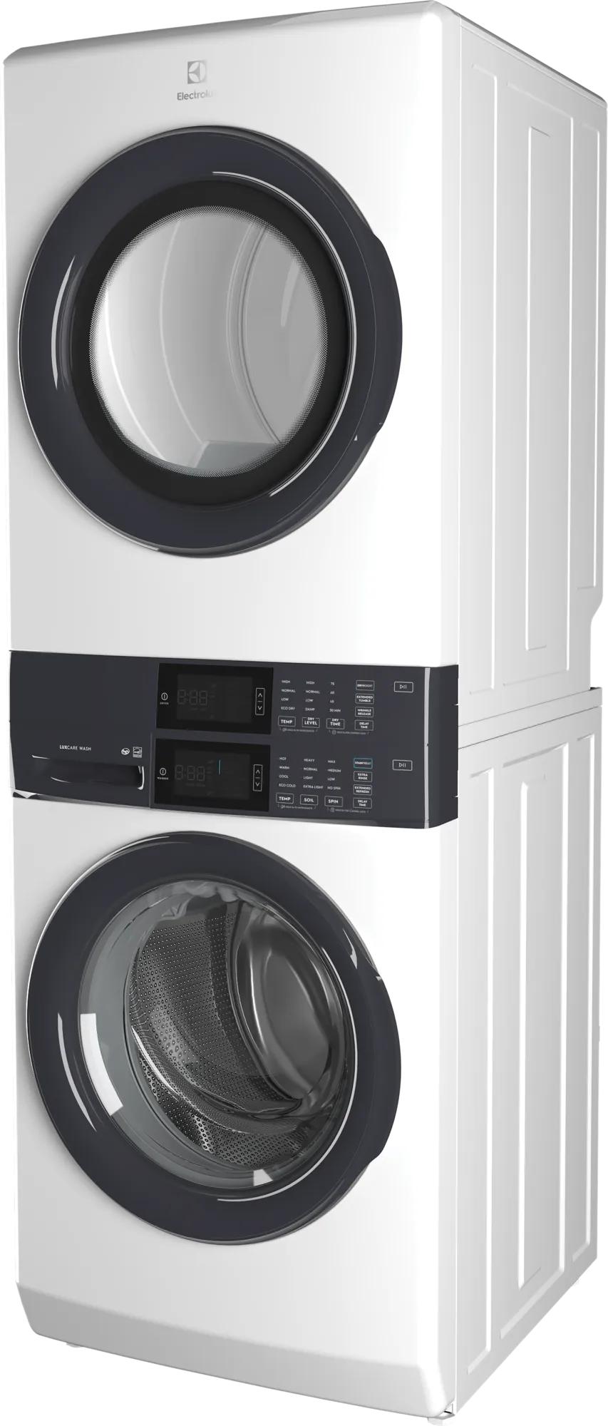 Laundry Tower Single Unit Front Load 4.4 Cu. Ft. Washer & 8 Cu. Ft. Electric Dryer