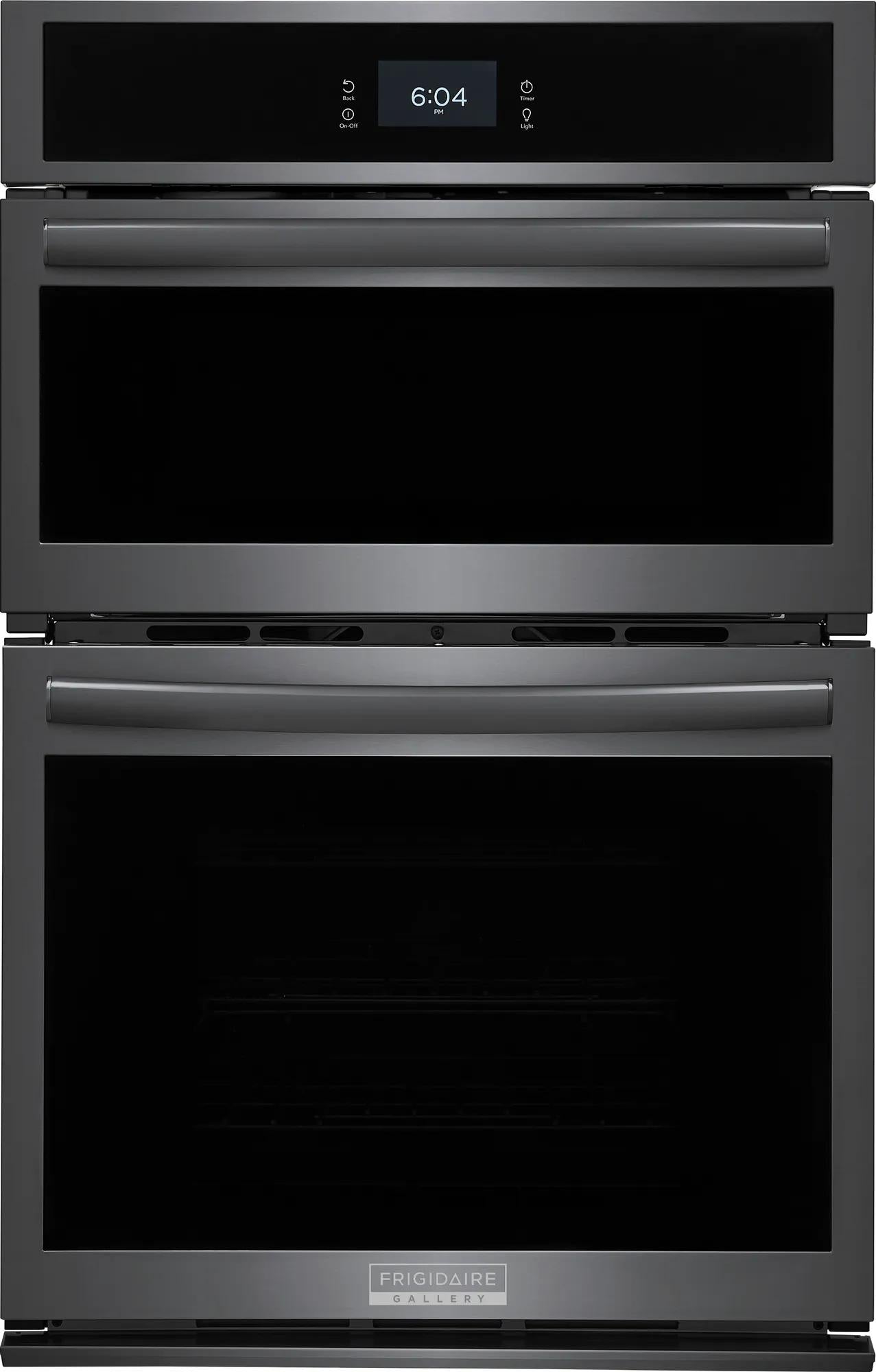 Modern stainless steel electric wall oven and microwave combo with digital display from Kitchen & Kitchenware collection