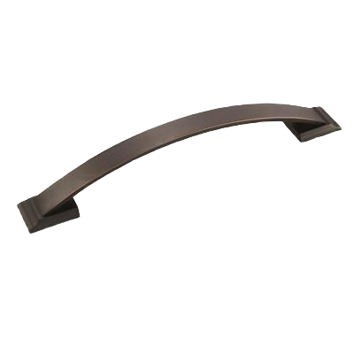 Oil-rubbed bronze cabinet pull with curved design for furniture hardware and home improvement projects under $50