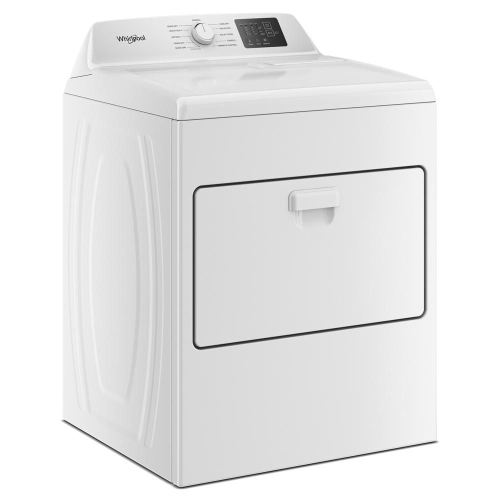 White electric top load dryer with digital control panel and large capacity in Dryers and Appliances collections