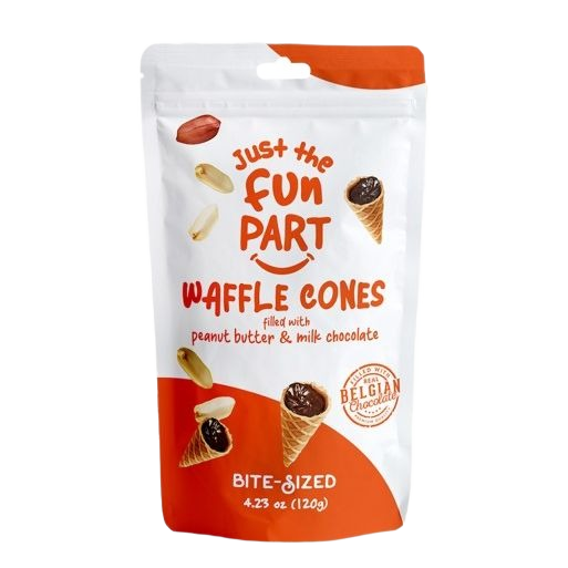 Bite-sized waffle cones filled with peanut butter and milk chocolate from chocolates and candies collection under $25