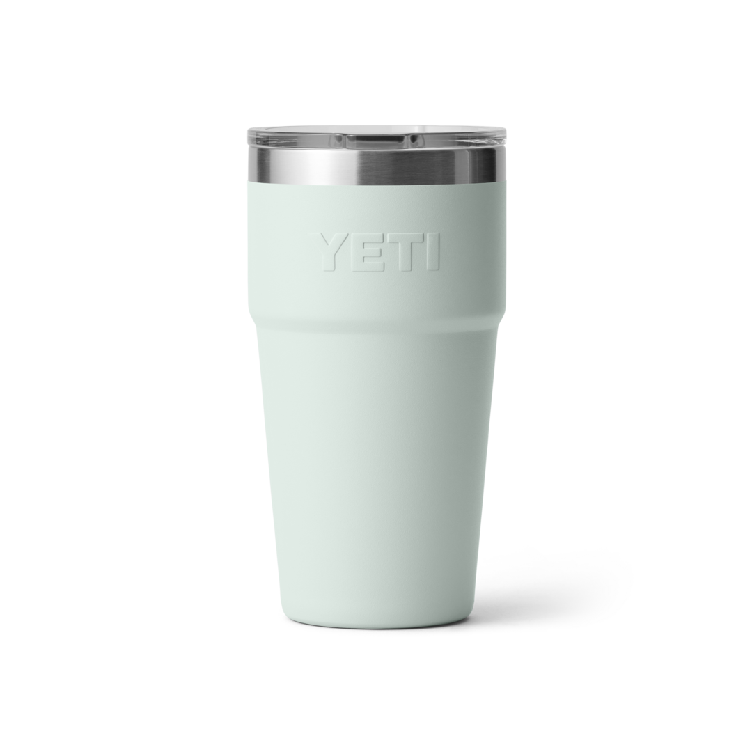 20 oz. pale green insulated stackable cup with clear lid, rugged drinkware for kitchen, tableware, and outdoor use