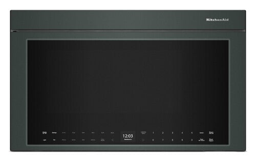 KitchenAid multifunction over-the-range microwave oven in dark finish with touch controls and digital display, part of Microwaves and Kitchen & Kitchenware collections.