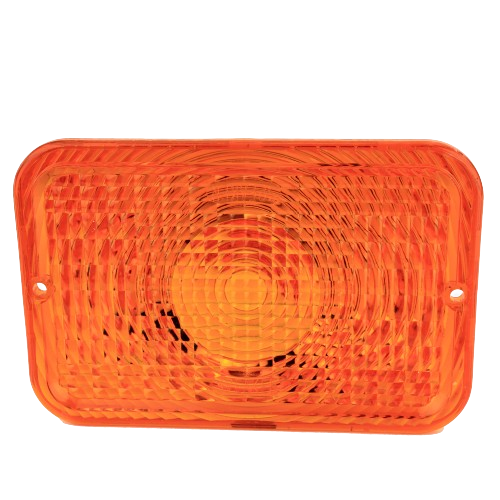 Amber rectangular lens with textured surface for tractor safety light in John Deere parts and accessories collection