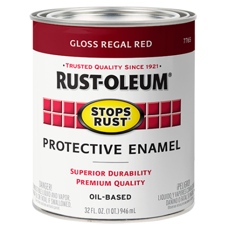 Glossy regal red oil-based protective enamel paint can for specialty paint and home improvement projects under $50 collections