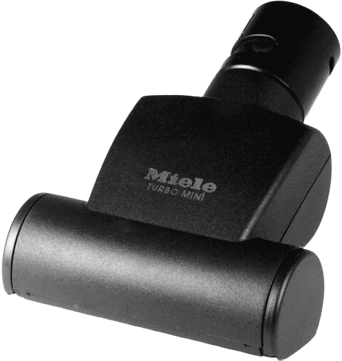 Compact black turbo mini vacuum attachment designed for efficient cleaning in home improvement and tools tasks