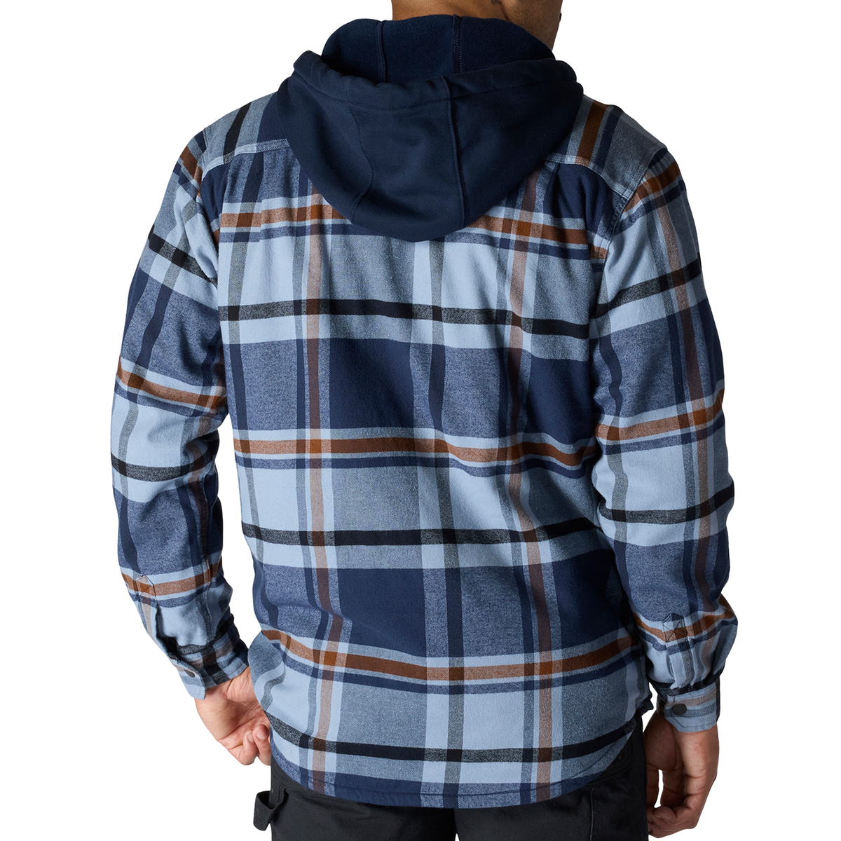 Carhartt Hamilton Relaxed Plaid Shirt Jac - Navy, Tall 2XL