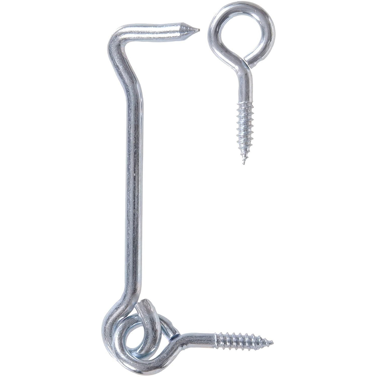 Zinc-plated heavy gate hook and screw eye set for secure gate and door fastening in hardware fasteners under $50 collection