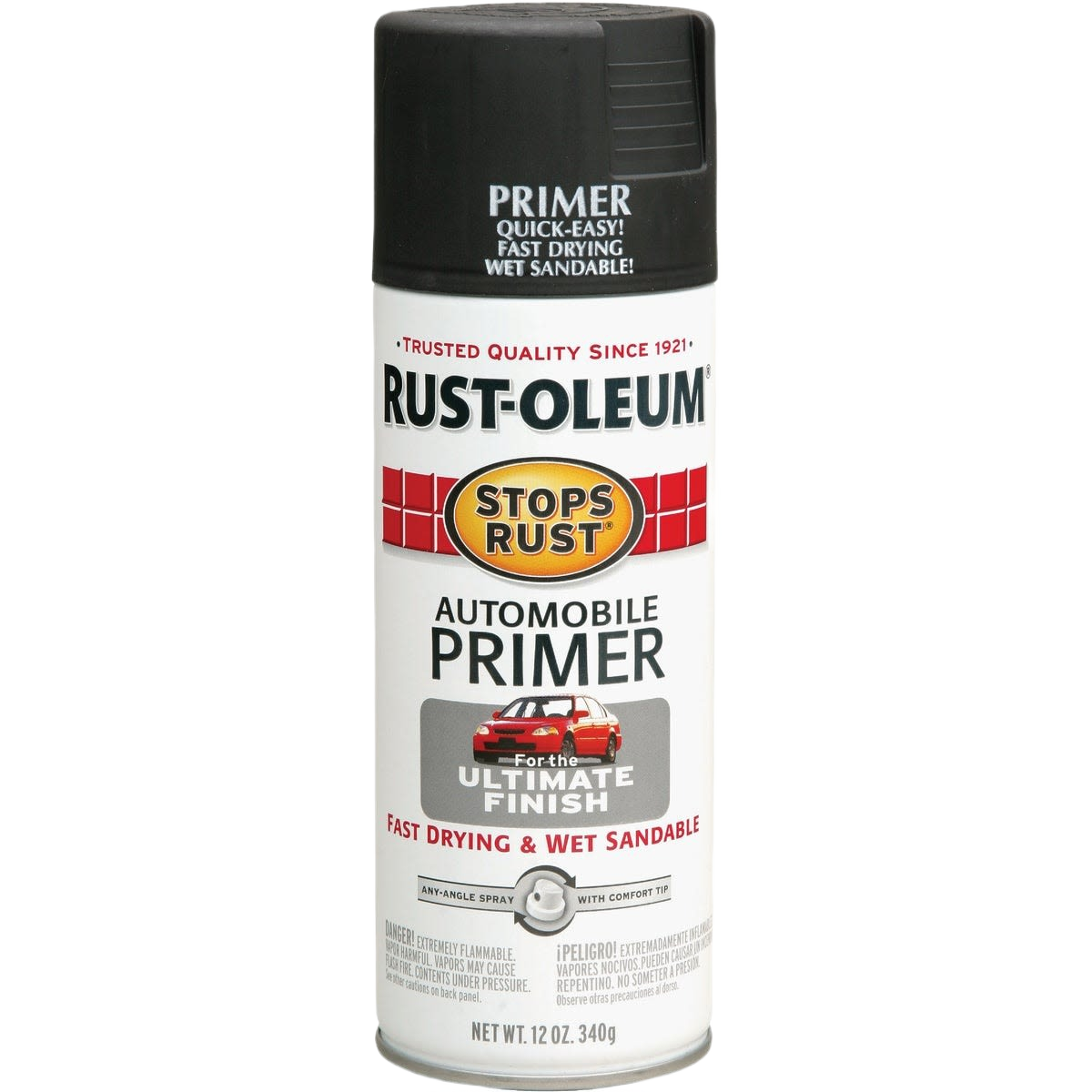 12 oz. Rust-Oleum dark gray automotive primer spray with fast drying and rust-inhibitive properties in Paint & Supplies collections