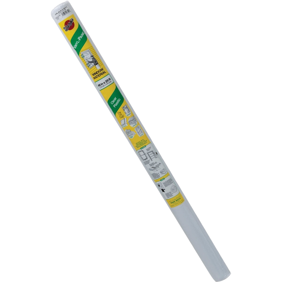Clear vinyl sheeting roll designed for window insulation and home improvement in tarps and plastic sheeting collection