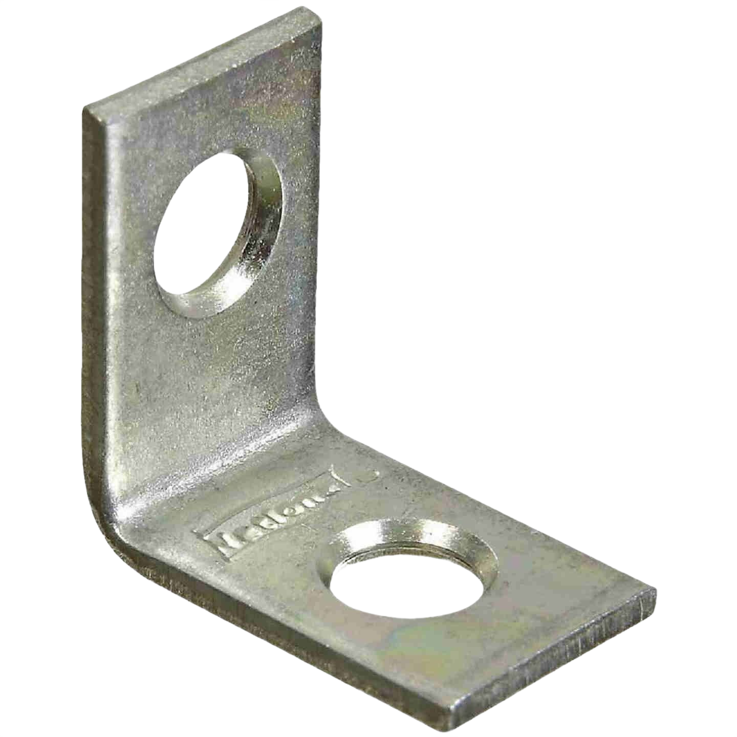 Zinc steel corner brace with two holes for reinforcement in building hardware and home improvement projects