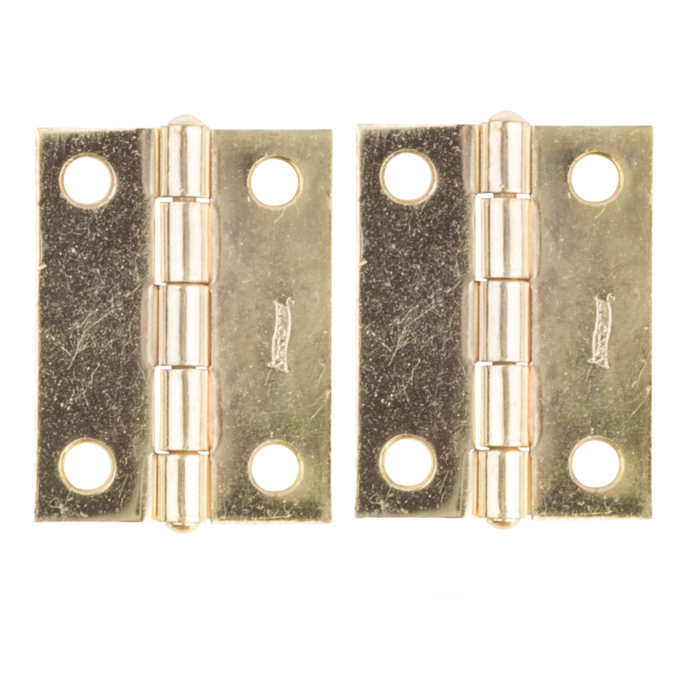 Pair of 2-inch brass tight-pin narrow hinges with satin finish for door hardware and home improvement under $50