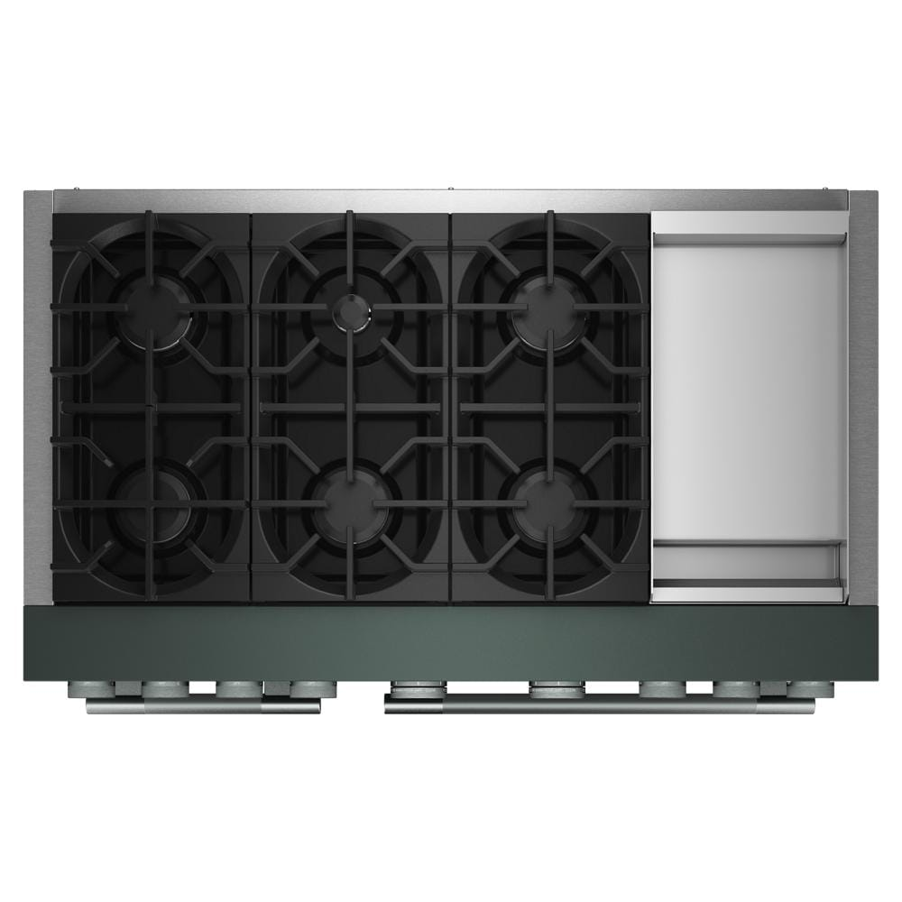 48-Inch 6 Burner Commercial-Style Dual Fuel Range with Griddle