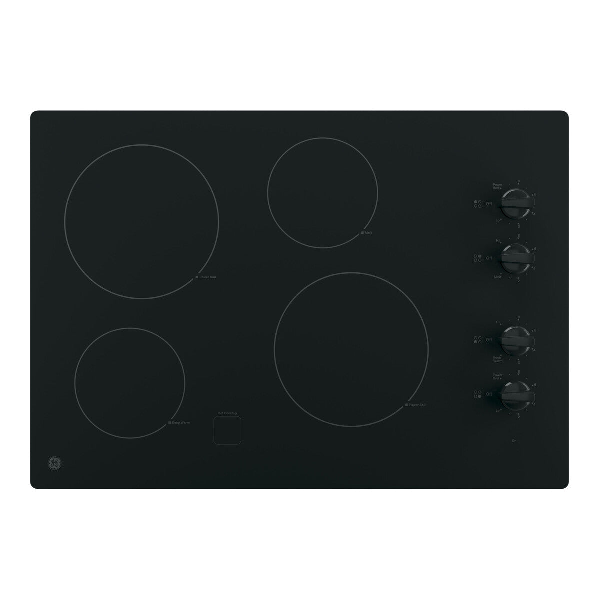 GE® 30" Built-In Knob Control Electric Cooktop