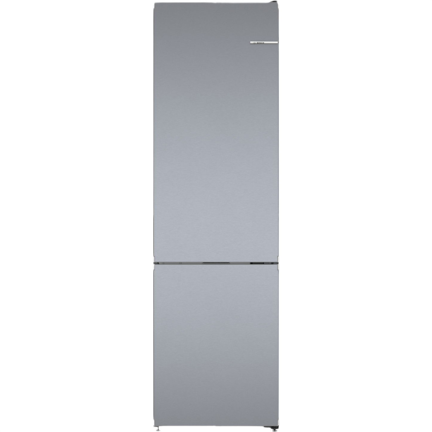 Freestanding stainless steel bottom freezer refrigerator with anti-fingerprint finish in Bosch appliances collection