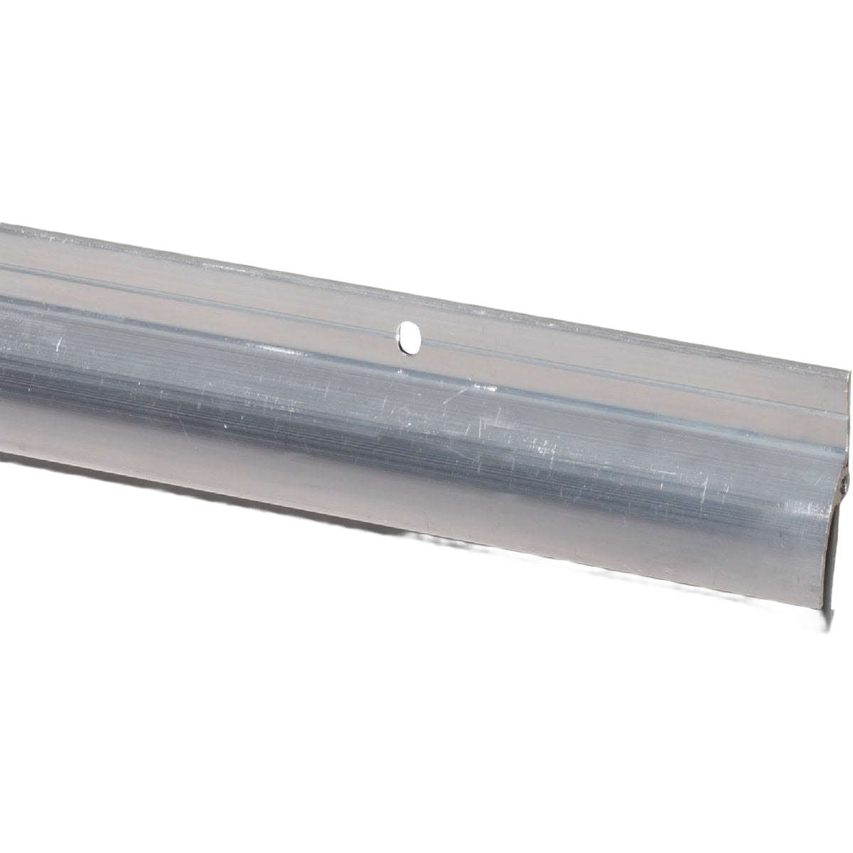 Silver aluminum drip cap with pre-drilled hole for easy installation in hardware and home improvement tools collections under $50