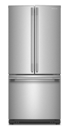 30-inch French door refrigerator with PrintShield® finish and bottom freezer from KitchenAid appliances collection