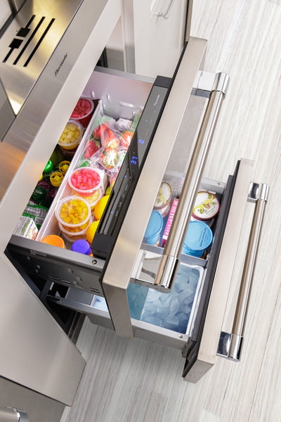 Freedom®, Under Counter Combo Drawer Refrigerator/Freezer, 24'' Professional, Stainless Steel