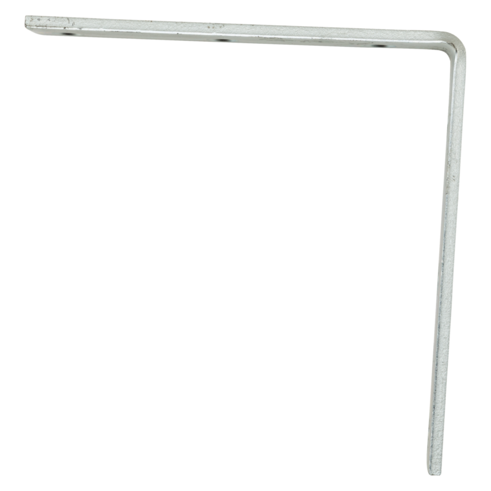Zinc-plated steel corner brace with multiple holes for reinforcement in building hardware and home improvement projects