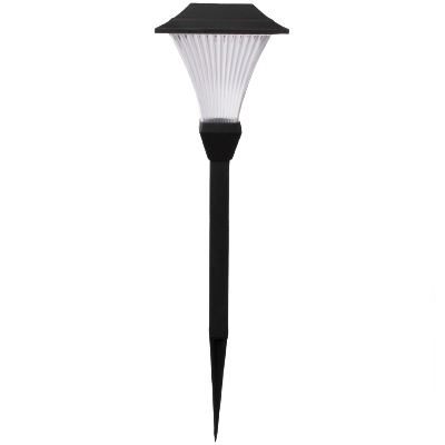 Black square-top plastic solar path light for outdoor landscape and garden lighting under $50 collection