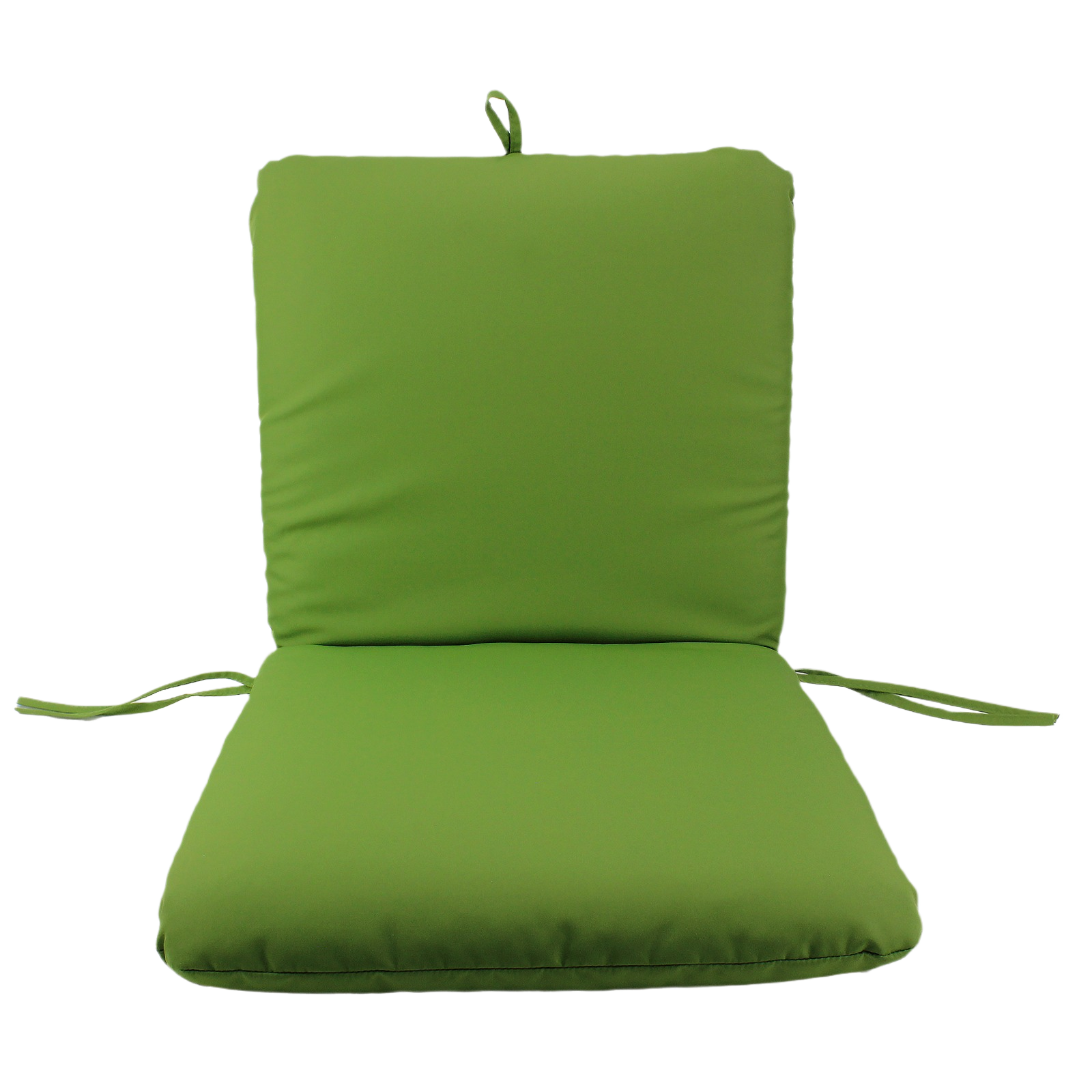 Green outdoor chair cushion with ties for patio furniture in Outdoor Living and Under $50 collections