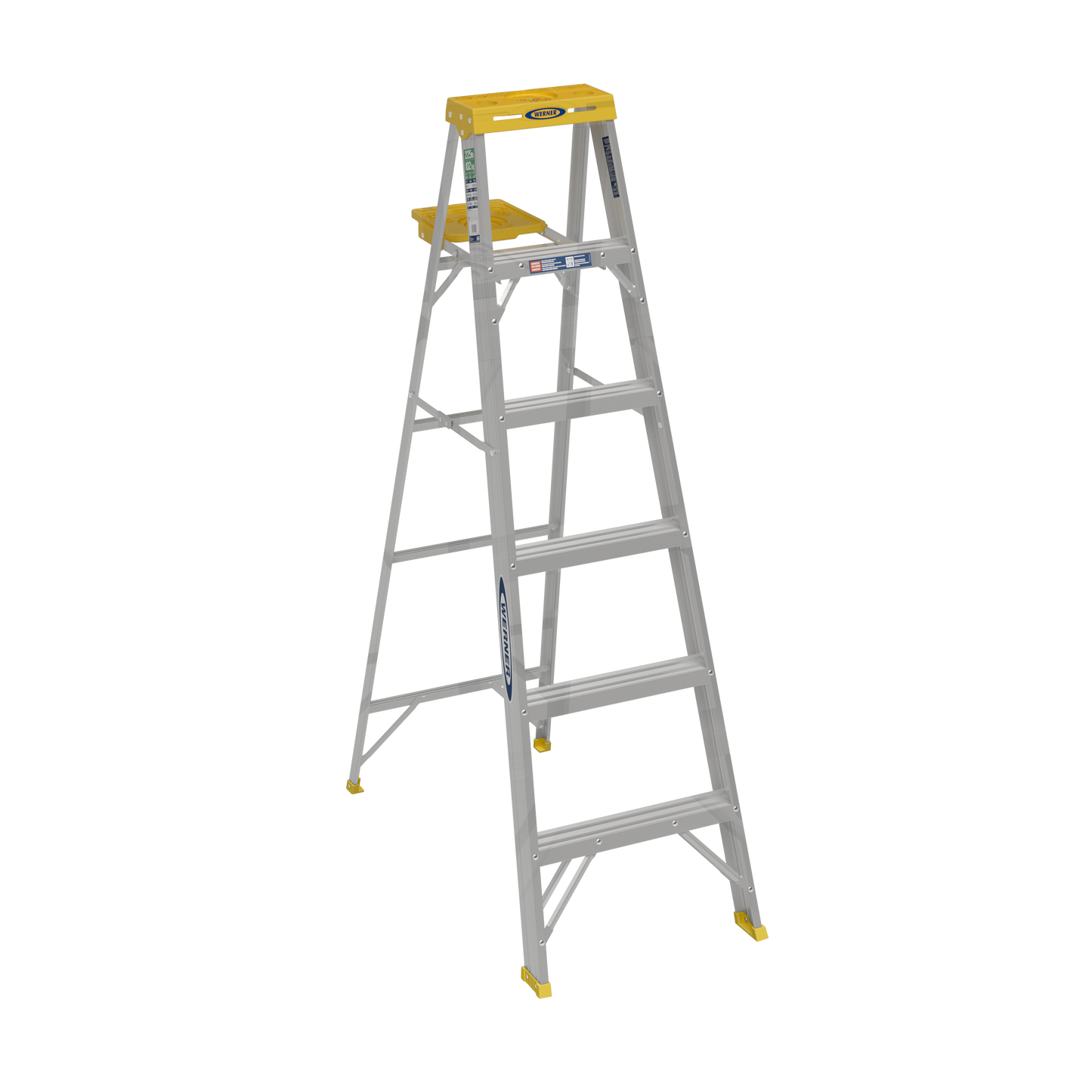 Werner 6 ft. Aluminum Type II Step Ladder, 225 Lb. Capacity