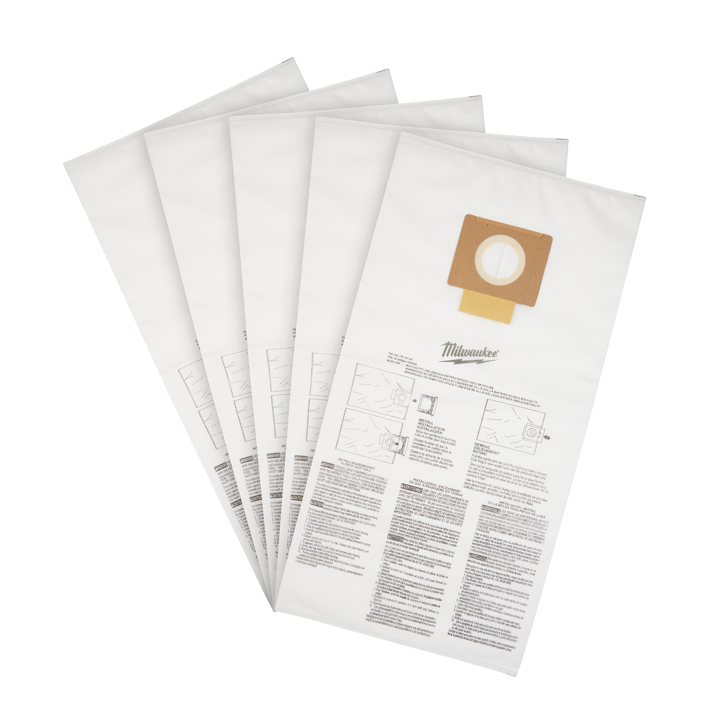 Milwaukee Fleece Dust Bags (5PK) - 9 Gallon