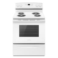 White 30-inch electric range with coil burners and self-clean oven door from Ranges and Kitchen & Kitchenware collections