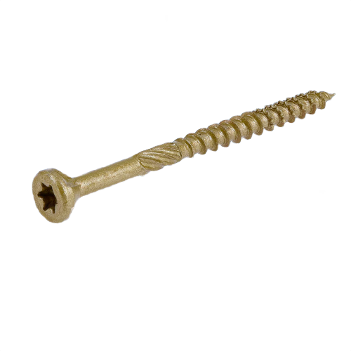 Exterior wood screw with no-strip star drive and corrosion-resistant finish for hardware and lumber projects under $100 collections