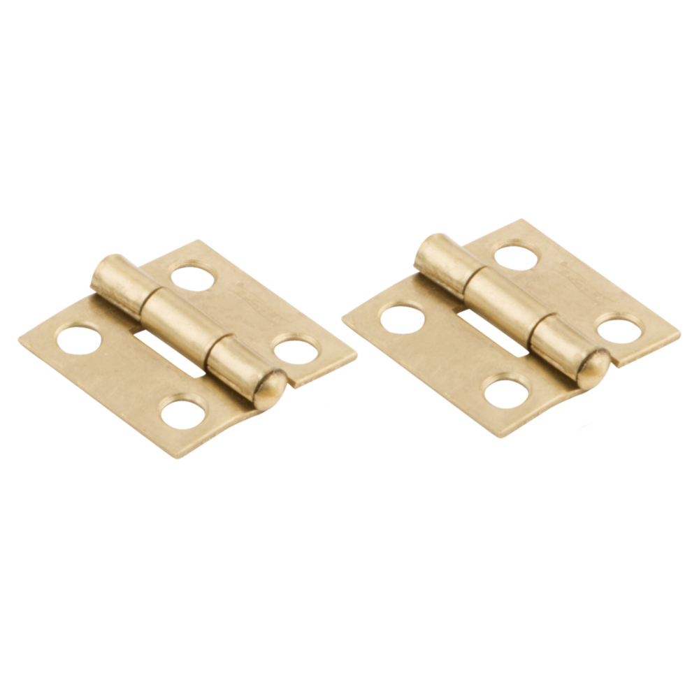 Set of two 1-inch brass narrow tight-pin hinges for door hardware in home improvement and under $50 collection