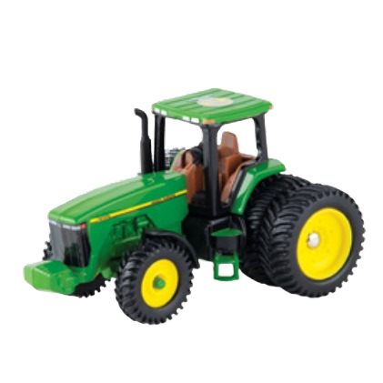 Green and yellow toy tractor model with detailed tires and cab for Vehicles & Remote Controlled Toys and Toys & Games collections