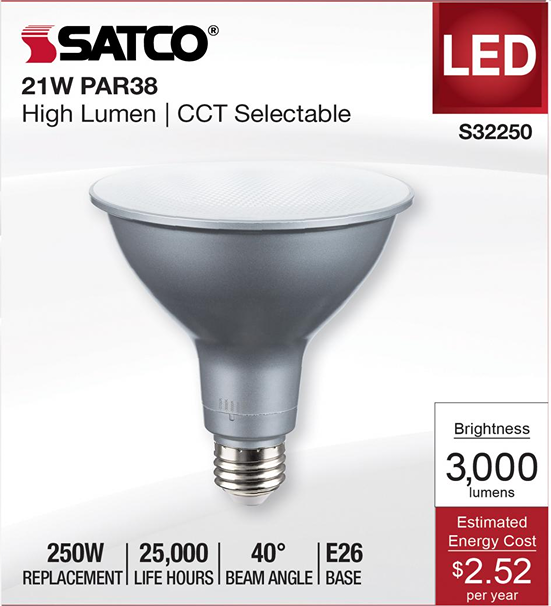 Gray LED reflector bulb with medium screw base for high brightness and energy-efficient lighting solutions