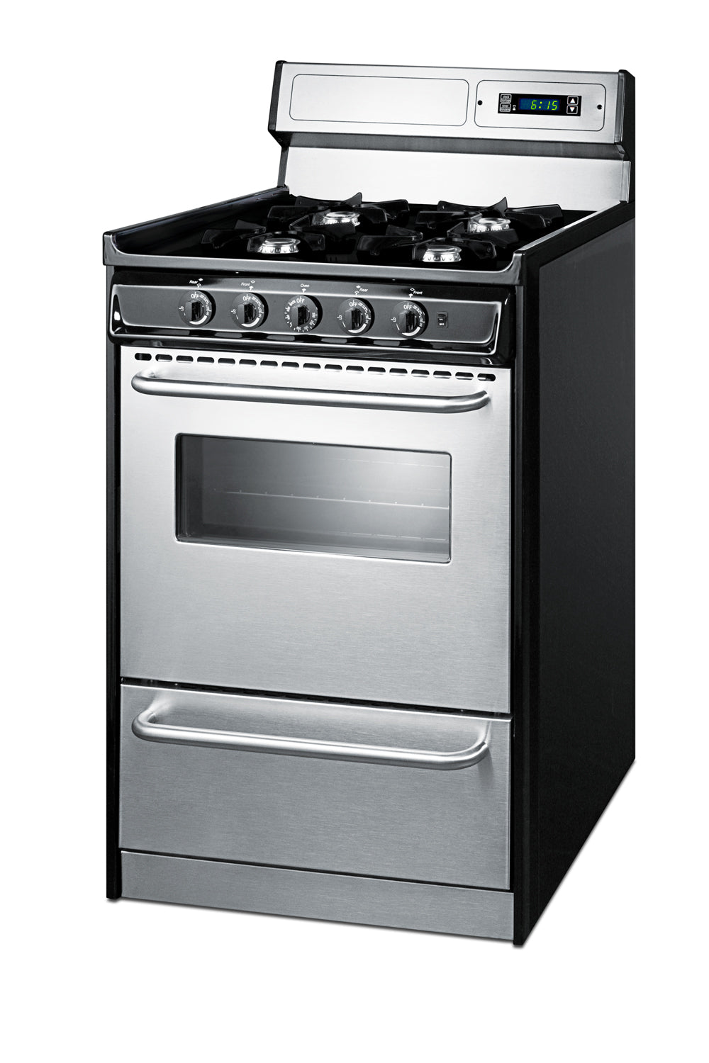 20" Wide Gas Range, Open Burners