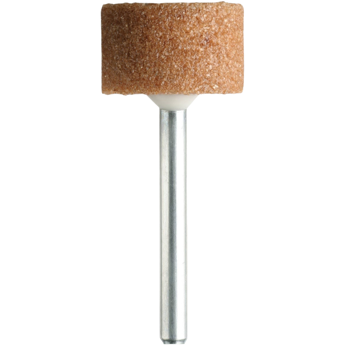 Compact aluminum oxide grinding stone with metal shank for general use in power and rotary tool accessories collections