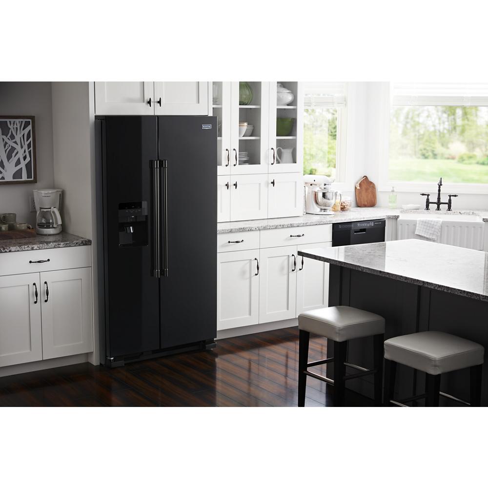 36-Inch Wide Side-by-Side Refrigerator with Exterior Ice and Water Dispenser - 25 Cu. Ft.