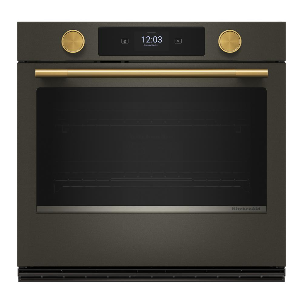 30-inch Smart Electric Single Wall Oven with Assisted Cooking Modes - Black Ore