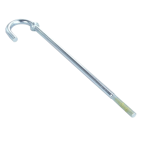 Silver metal hook bolt with threaded end for secure fastening in John Deere parts and hardware collections under $50