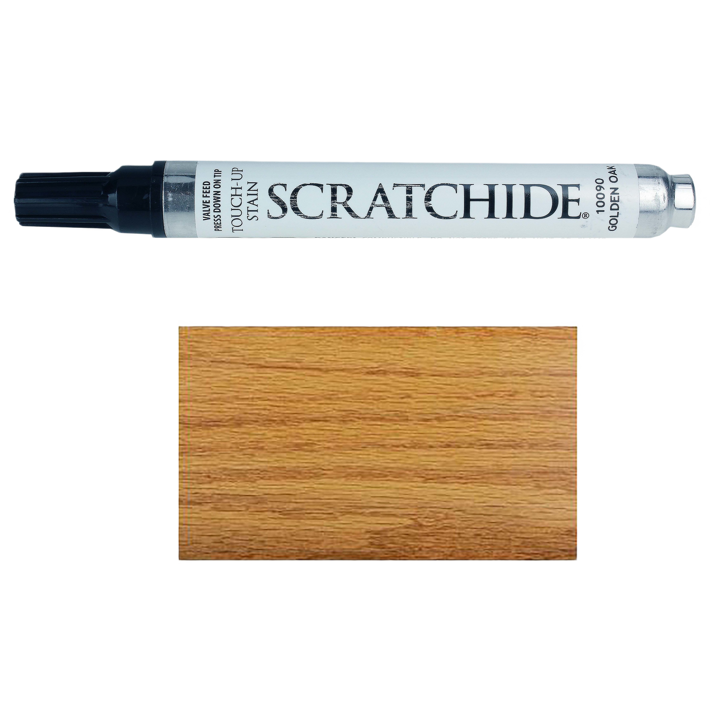 Wood touch-up pen in walnut color for repairing scratches and restoring wood surfaces in home improvement projects