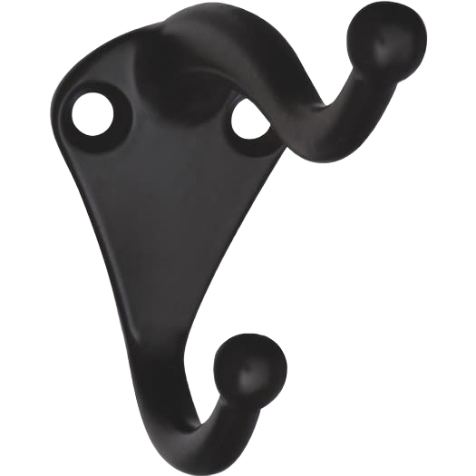 Oil rubbed bronze double coat and hat hook with mounting holes for closet and storage organization under $50 collections
