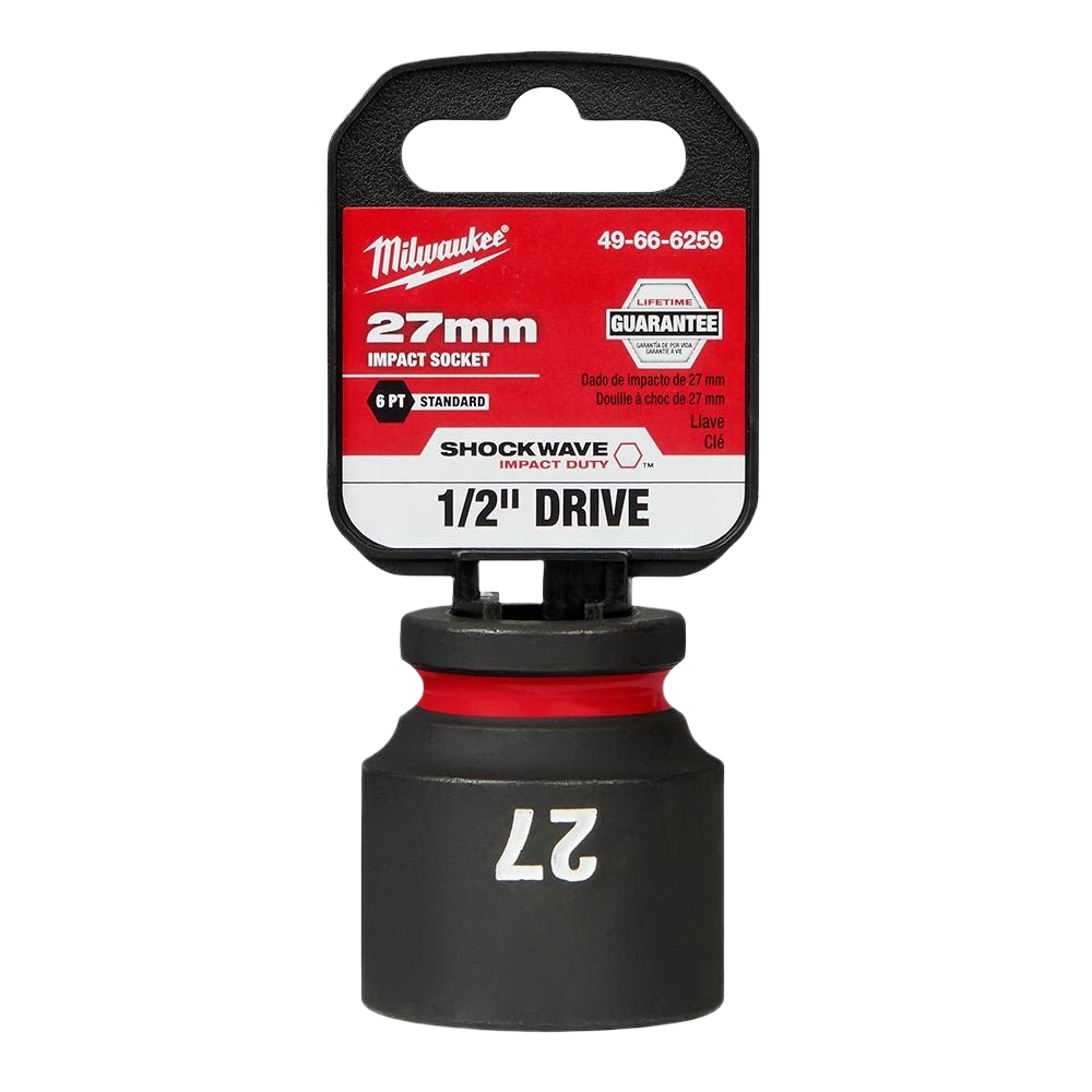 27mm 6-point impact socket with durable forged steel construction for hand tools and woodworking tasks under $50 collection