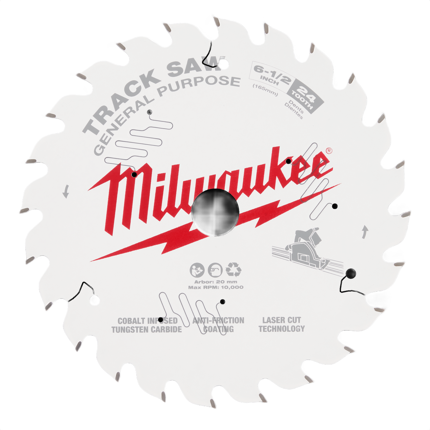 Circular saw blade with 24 teeth featuring laser-cut slots and anti-friction coating for woodworking tool accessories under 50 dollars