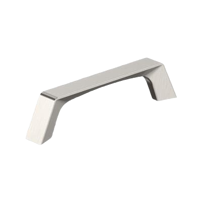 Satin nickel cabinet pull with sleek modern design for furniture hardware and home improvement under $50 collections
