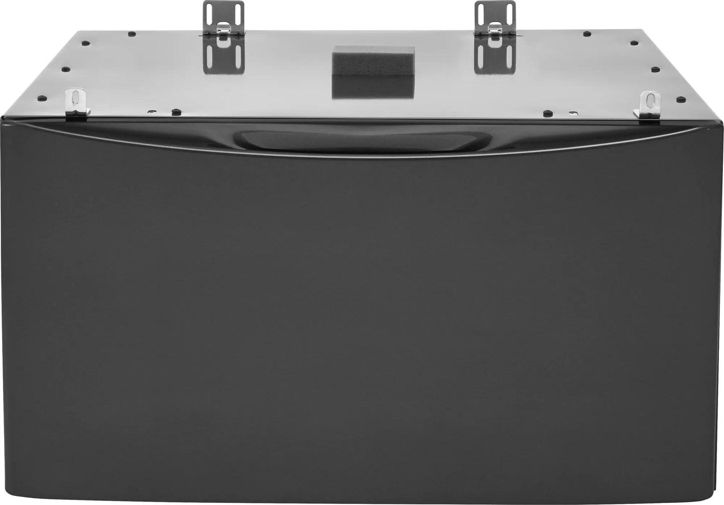 Black storage drawer pedestal compatible with Electrolux washers from appliance parts and laundry pedestals collection